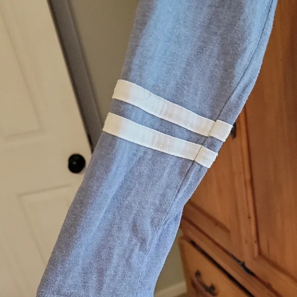 SO Long Sleeve Blue Tee with White Accents - Picture 3 of 3